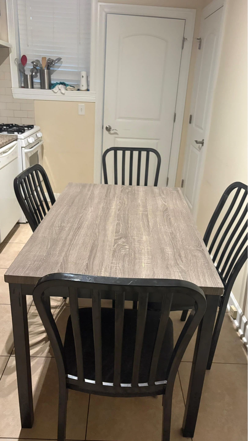 Comedor moderno Dark Gray Dining Chair with Padded Seat