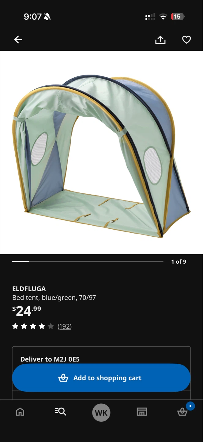 IKEA ELDFLUGA Bed Tent