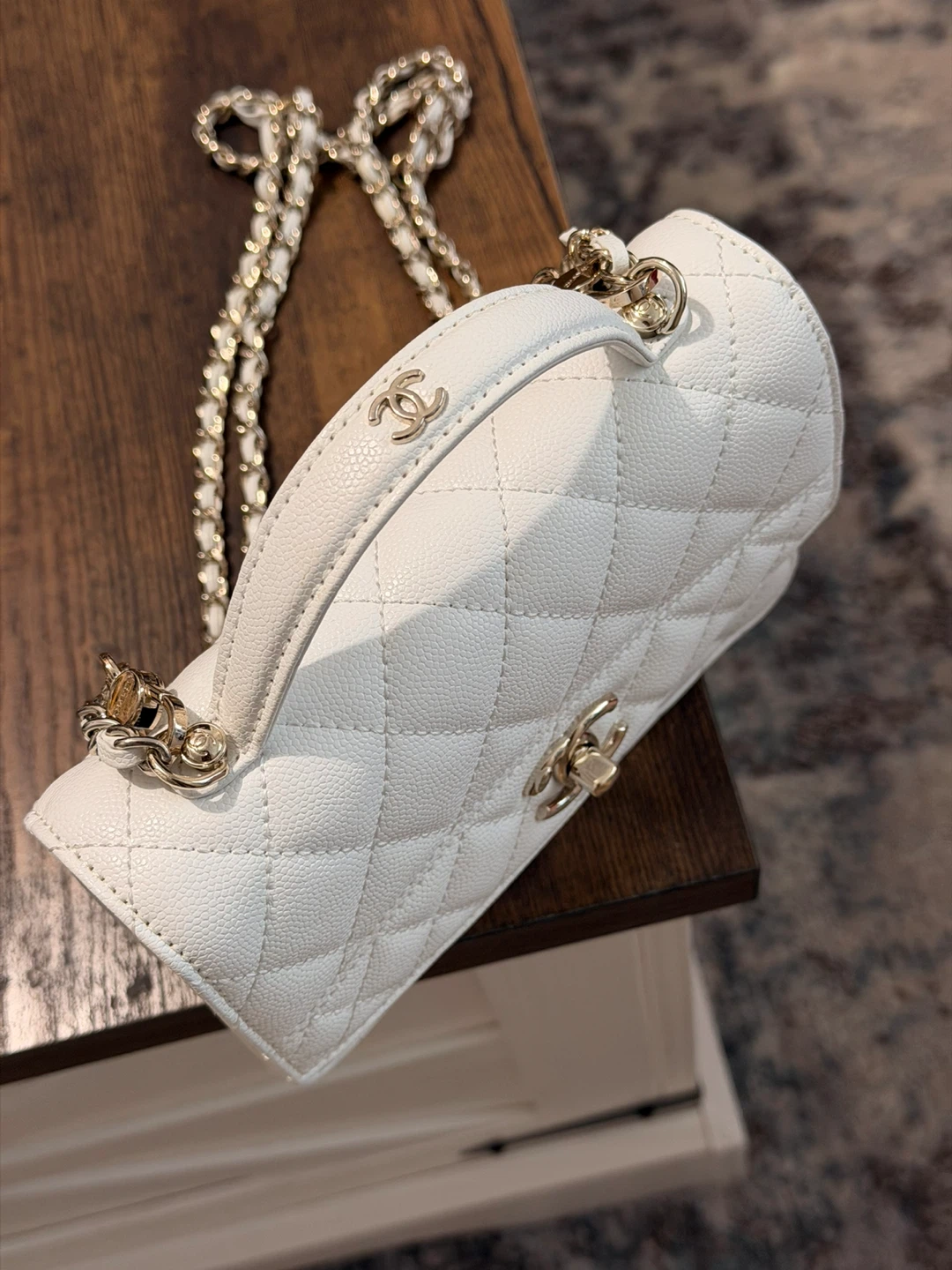 White Chanel Backpack 25c - photo 2