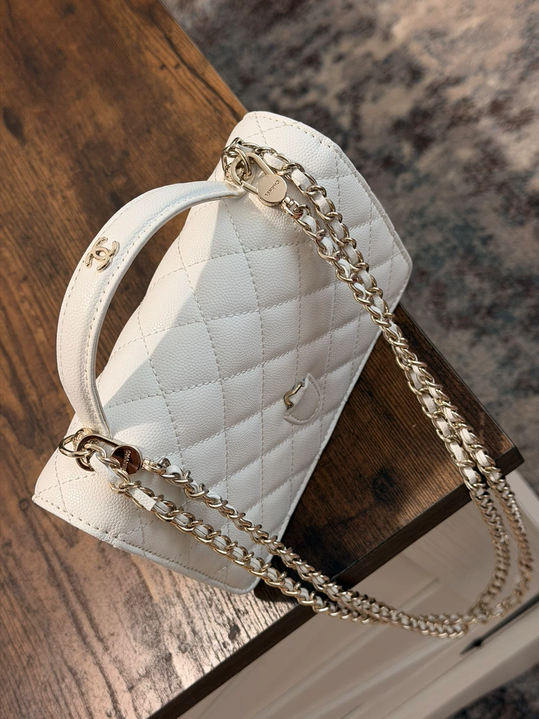 White Chanel Backpack 25c - photo 4