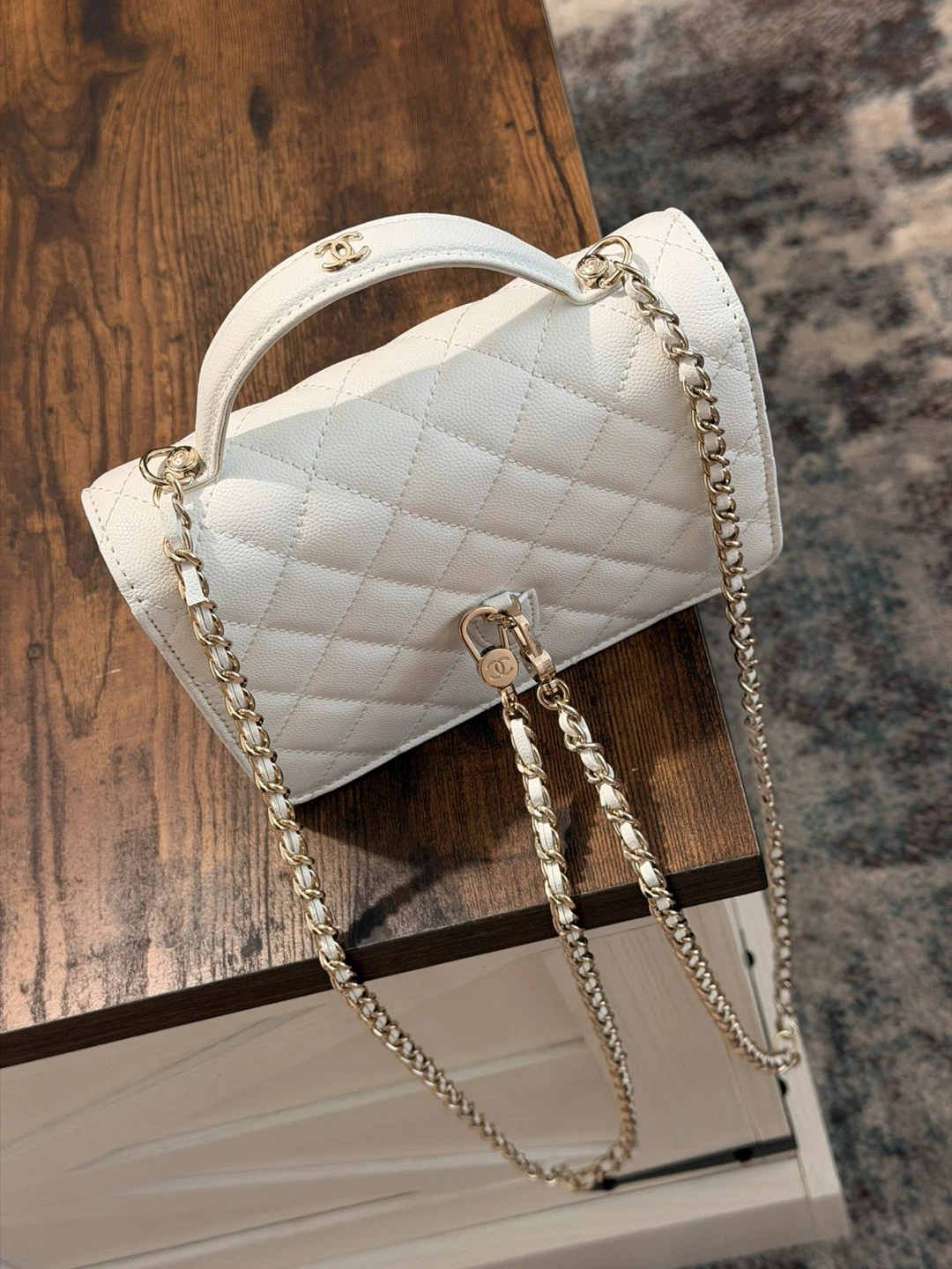 White Chanel Backpack 25c - photo 5