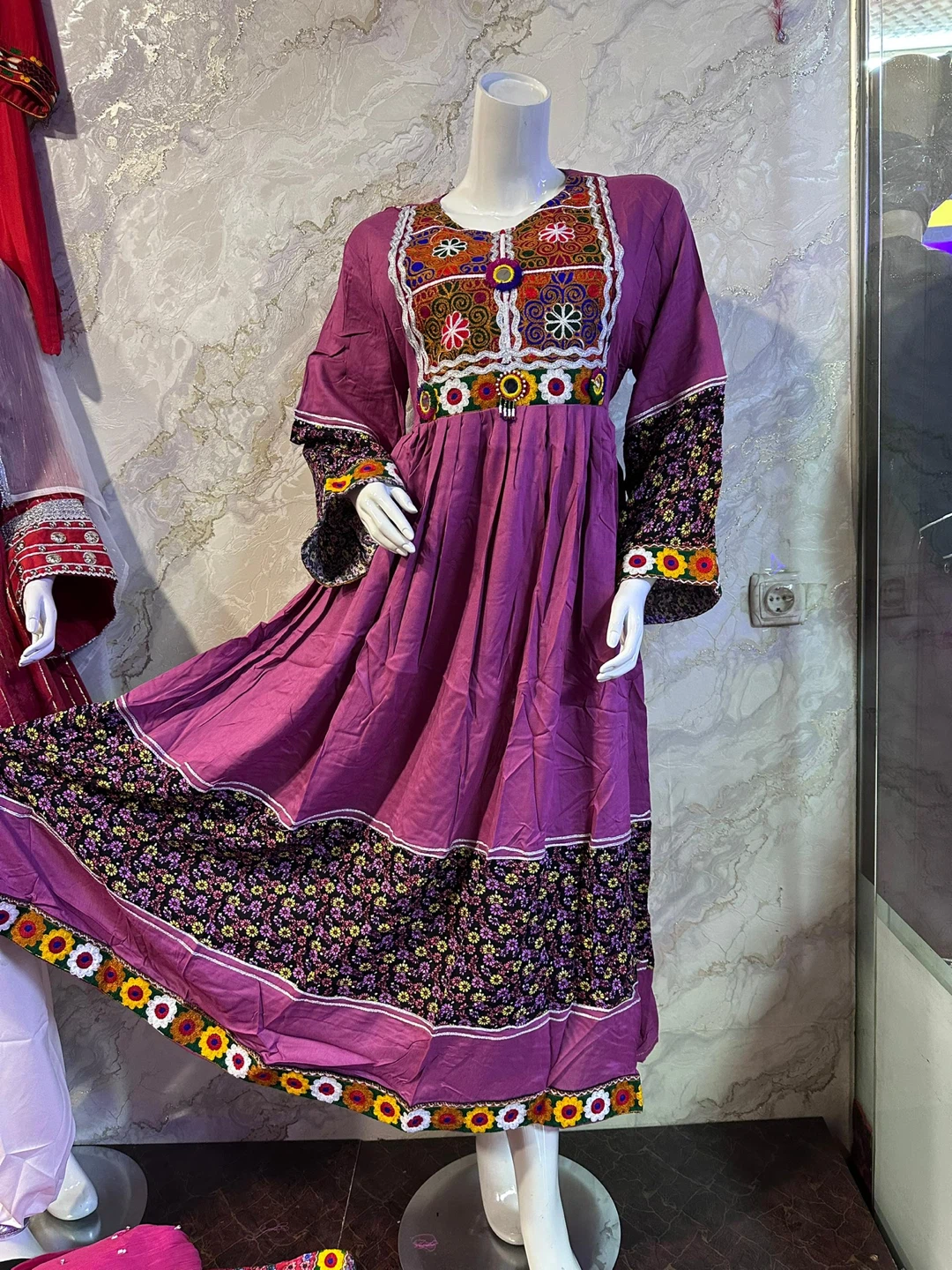 Embroidered Maxi Dress - photo 3