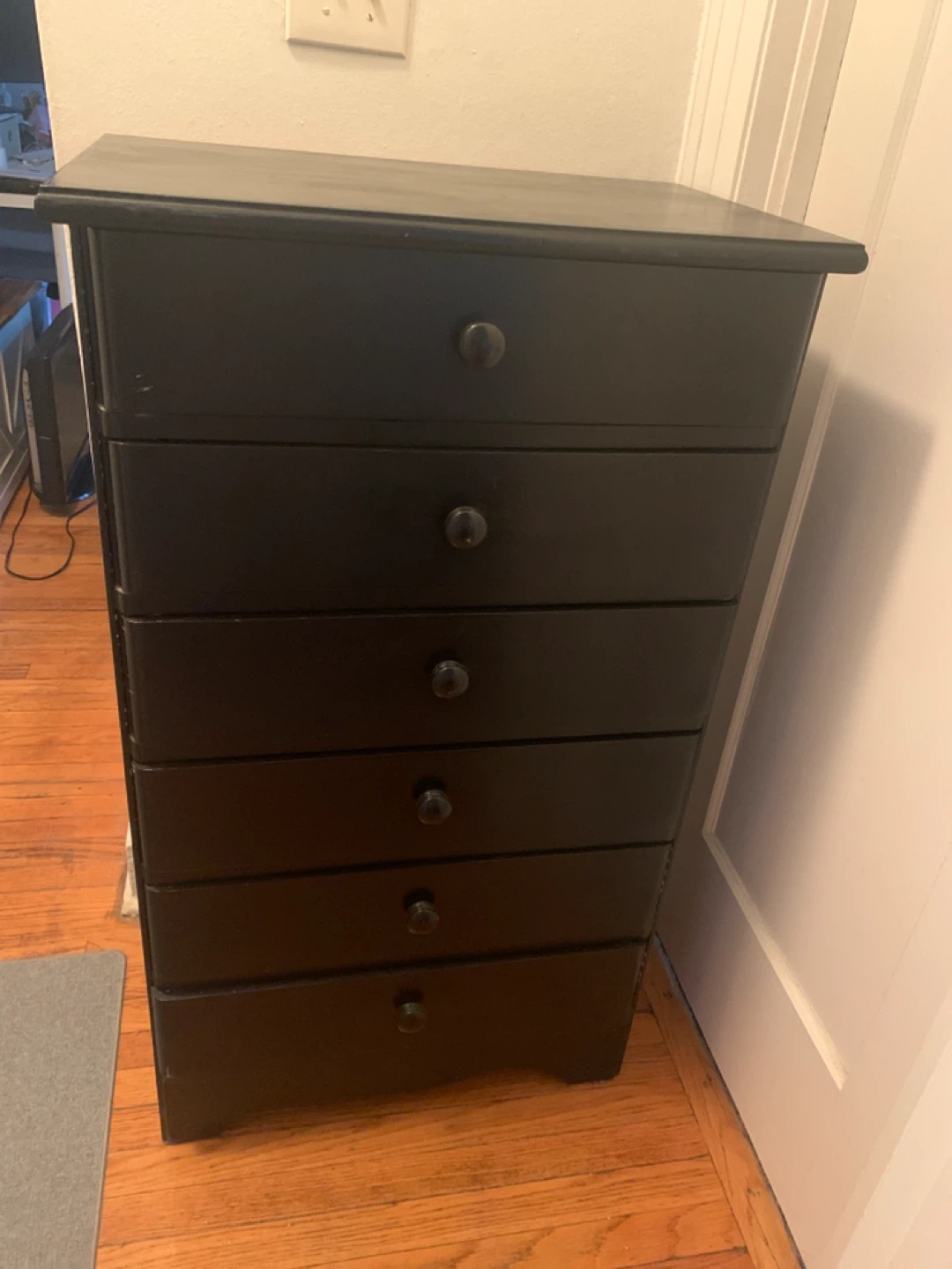 Black 6-Drawer Dresser/Cabinet