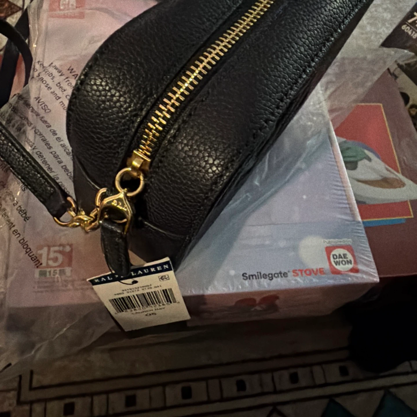 Ralph Lauren Navy Blue Leather Crossbody Bag - photo 5