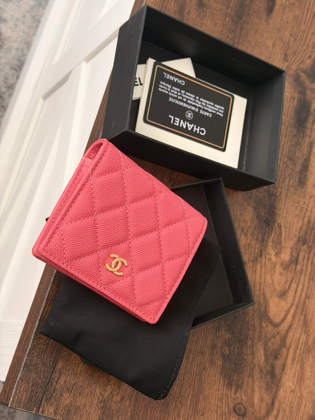 Chanel Quilted Pink Wallet