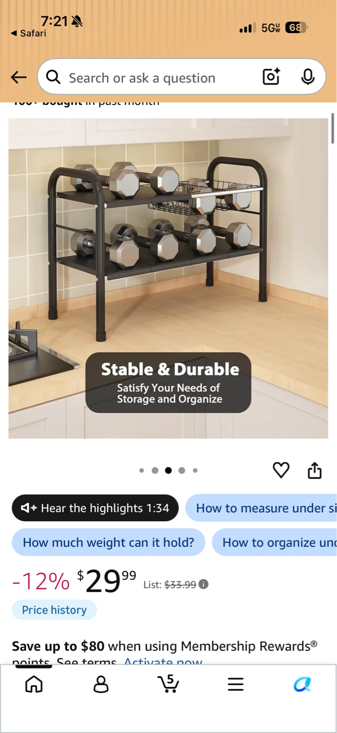 Under Sink Organizer, 2 Tier Shelf - photo 4