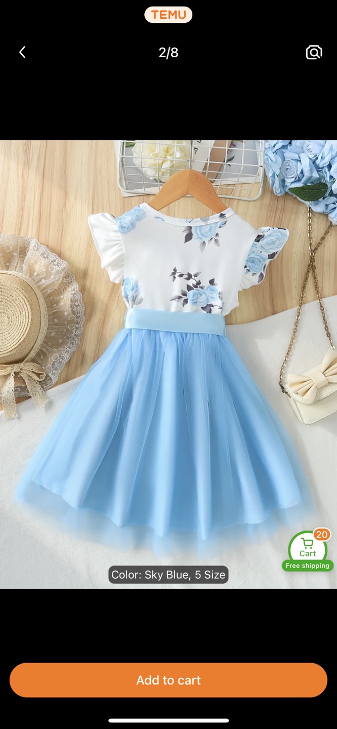 Kids' Blue Tulle Dress Size 4/5 - photo 2