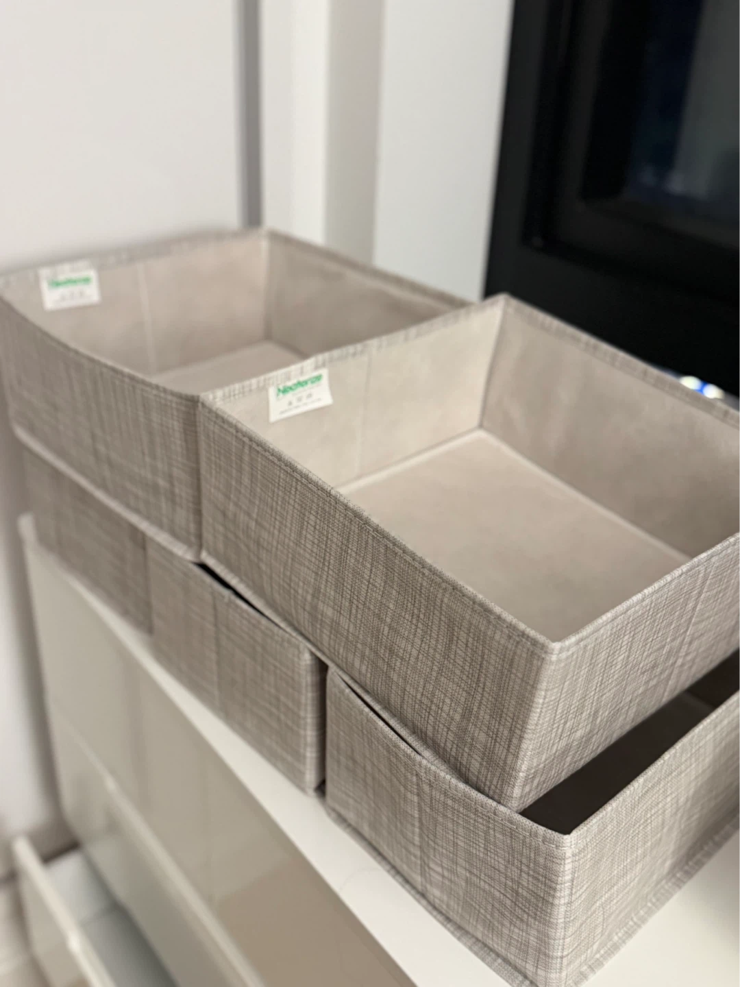 Fabric Drawer Organizer Bins (Set of 4)