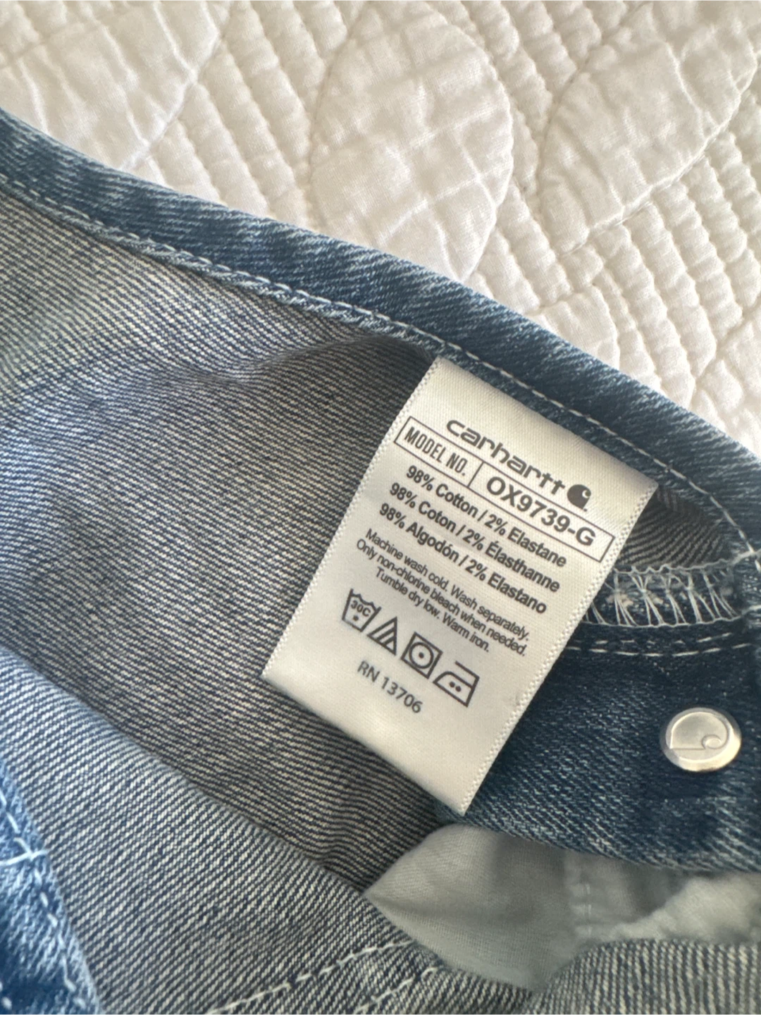 Carhartt Denim Overalls Size 7     EXCELLENT CONDITION - photo 4