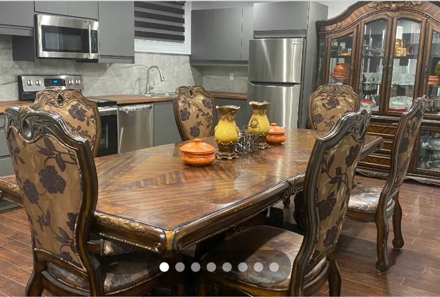 Antique Dining Table and Chairs Set