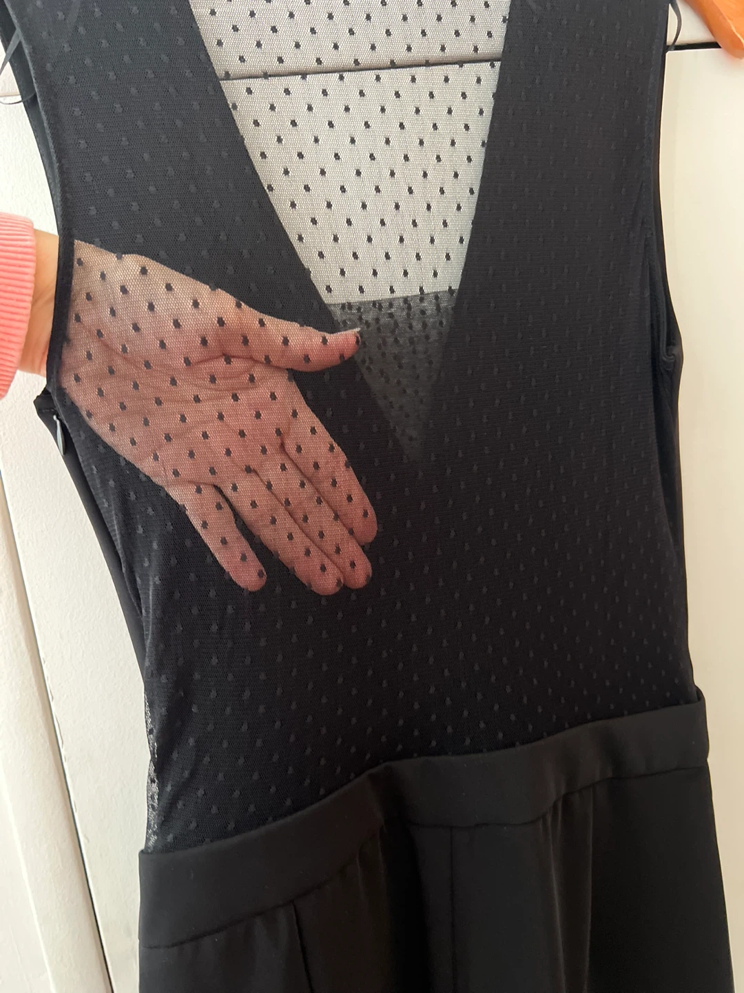 Black Sheer Dot Romper - photo 2