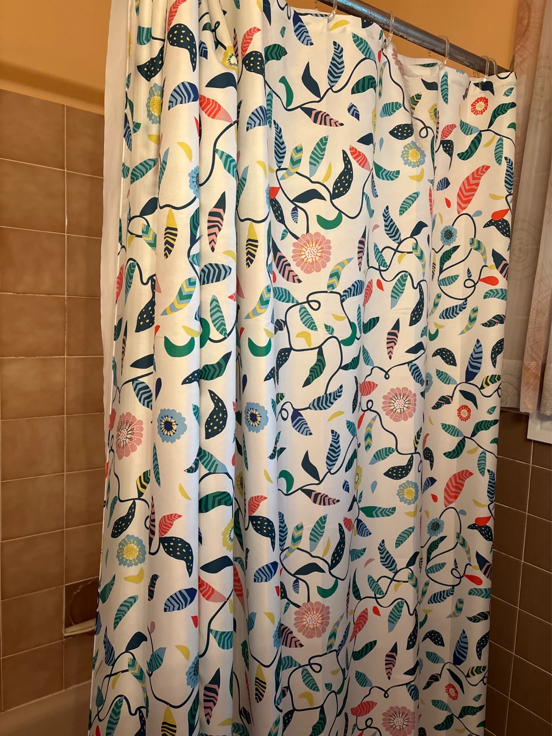 Colorful Floral Shower Curtain