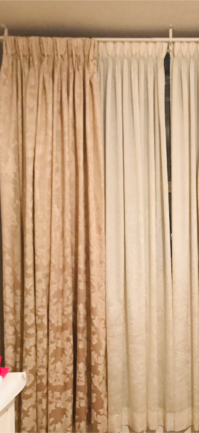 Beige pleated Curtains 39.5x89 ( 2 panels) - photo 2