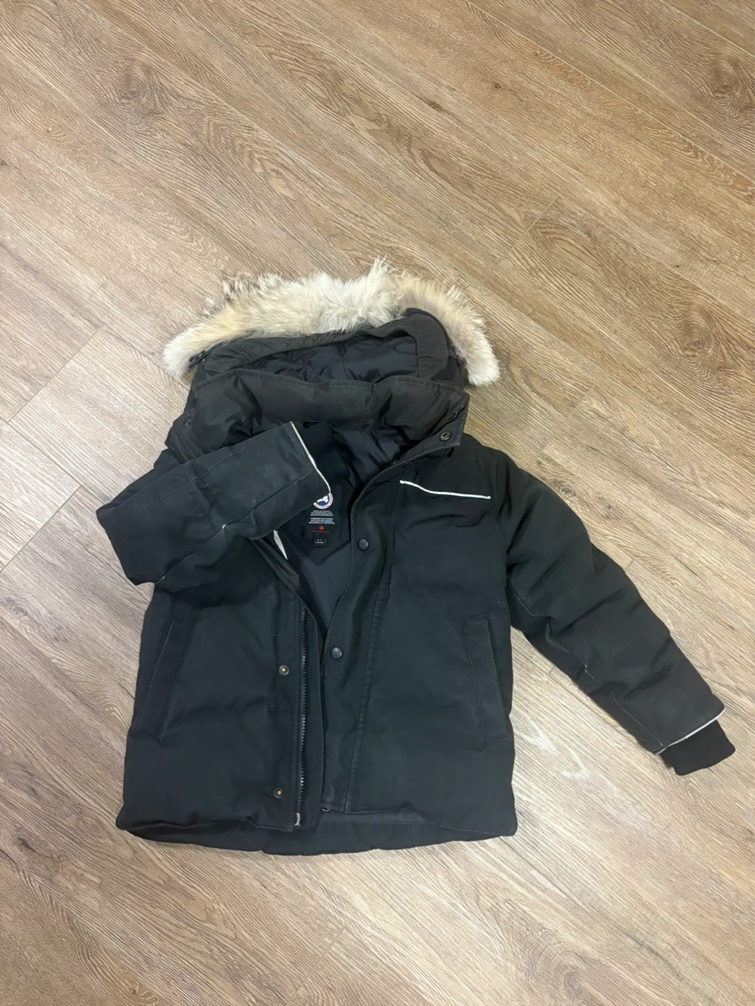 Canada Goose Black Down Parka with Fur Hood - photo 2