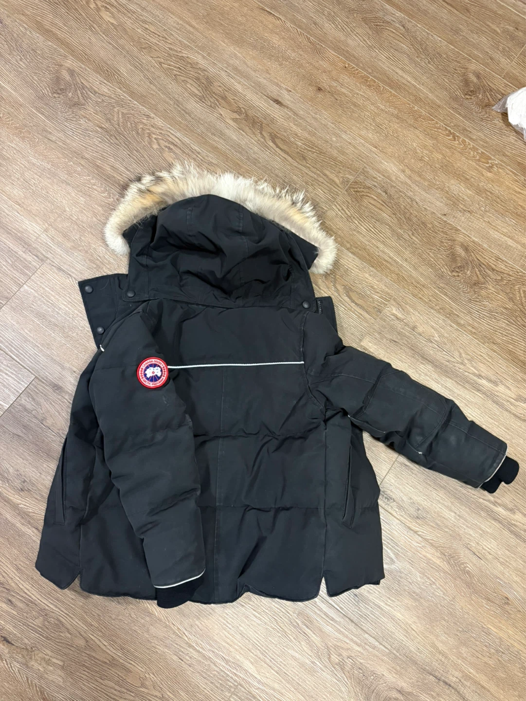 Canada Goose Black Down Parka with Fur Hood