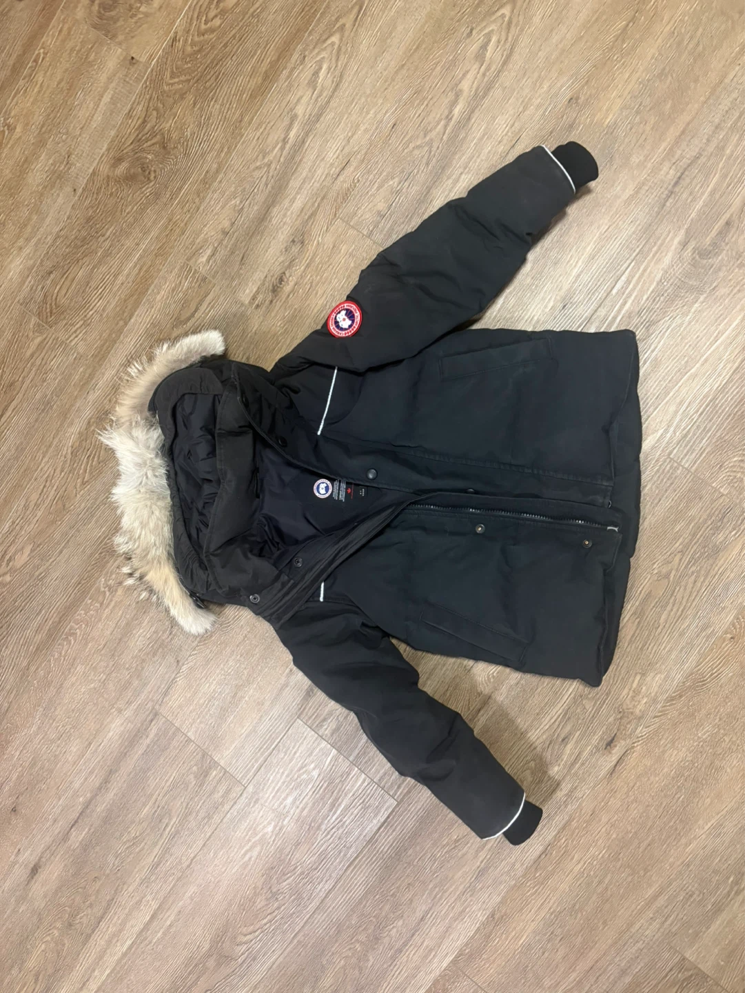 Canada Goose Black Down Parka with Fur Hood - photo 3
