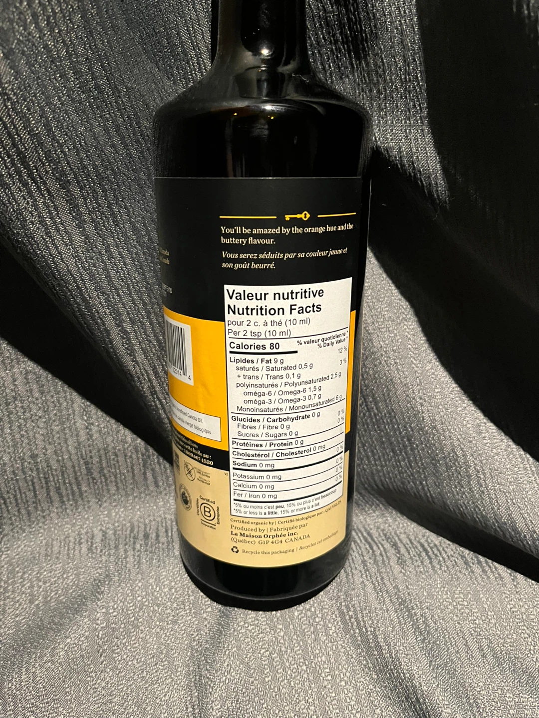 Maison Orphée Unrefined Canola Oil - photo 2