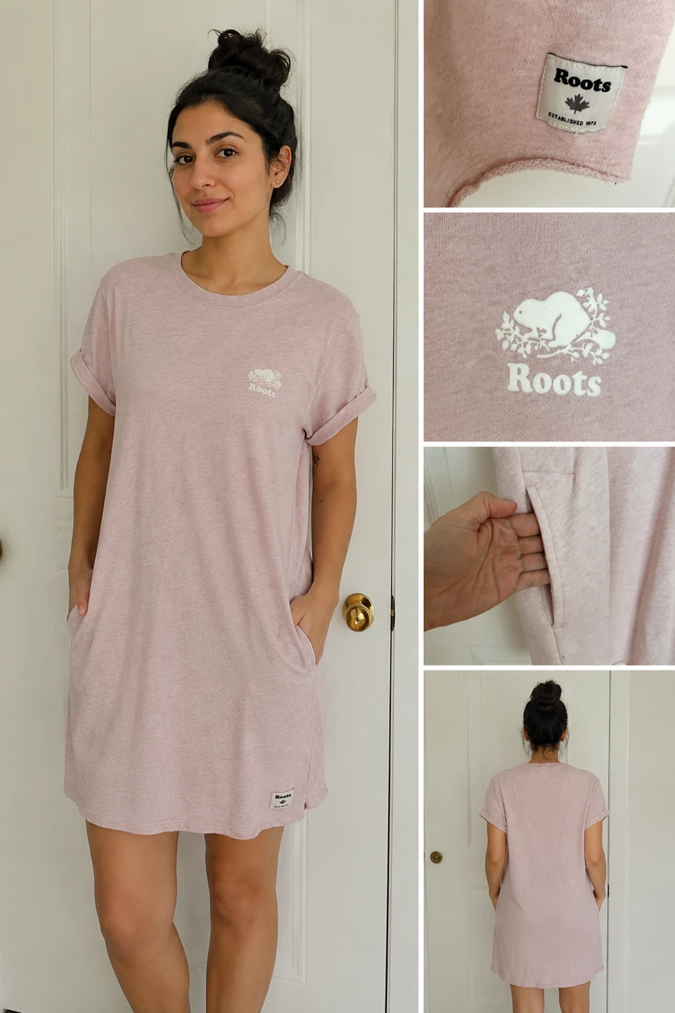 Roots T-Shirt Dress - Pink Heather