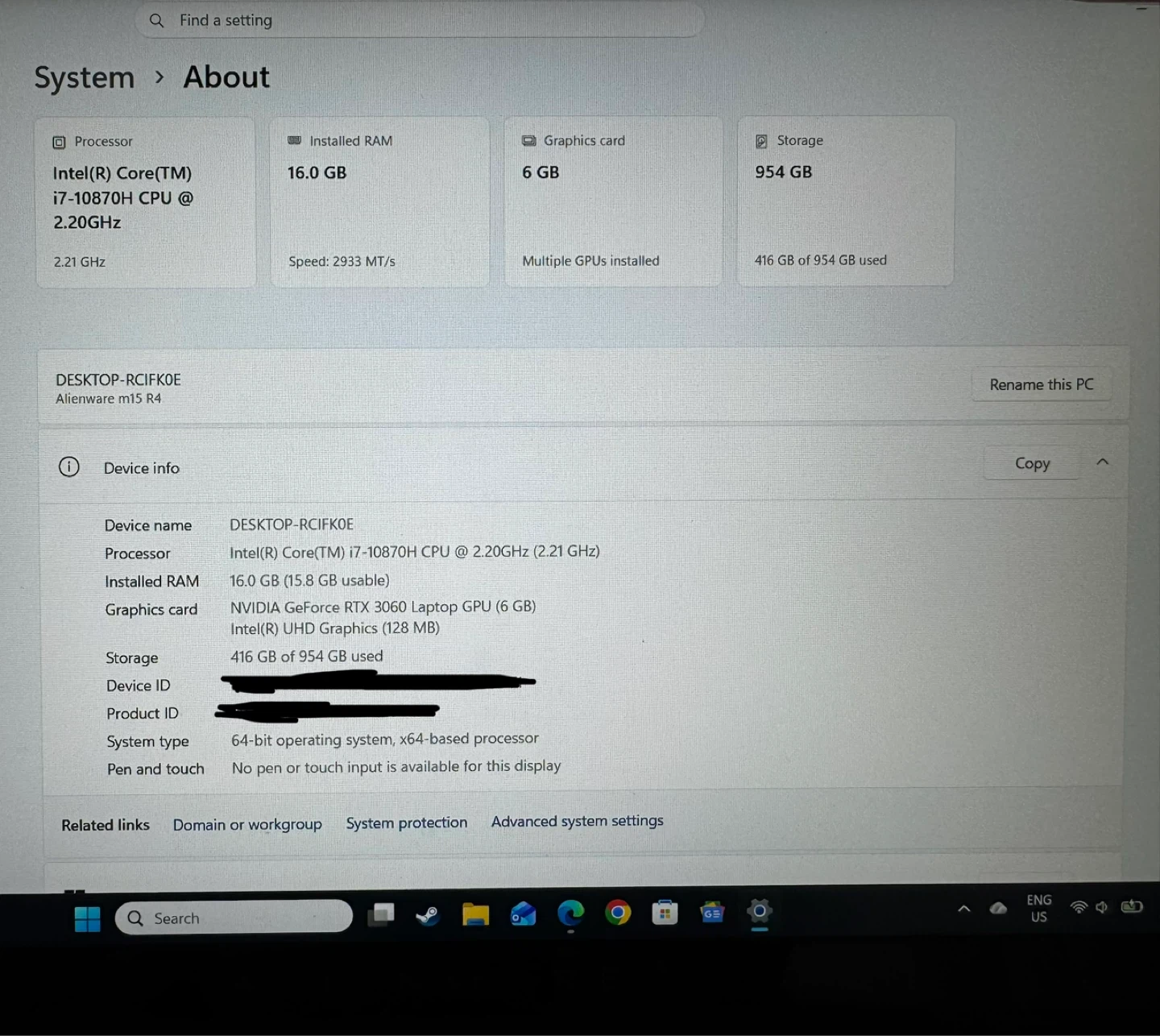 🎮 Alienware m15 R4 Gaming laptop - photo 3
