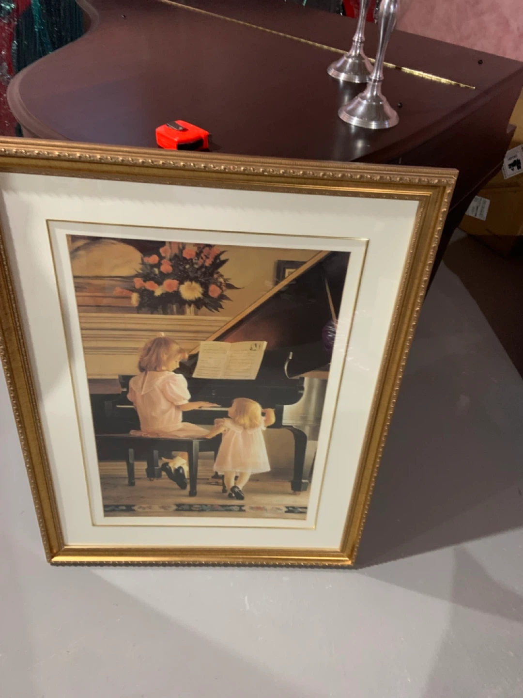Framed Art Print - Two Girls at a Piano - photo 2