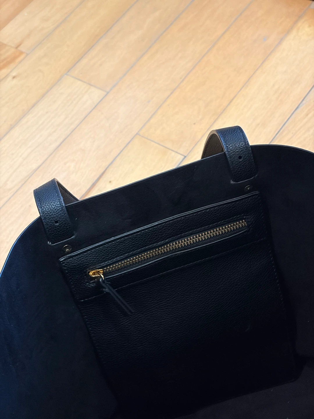LOVE & LORE Black Faux Leather Tote Bag - photo 4