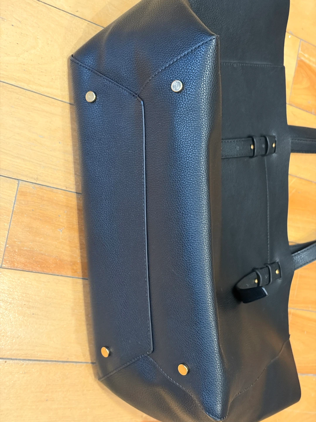 LOVE & LORE Black Faux Leather Tote Bag - photo 3