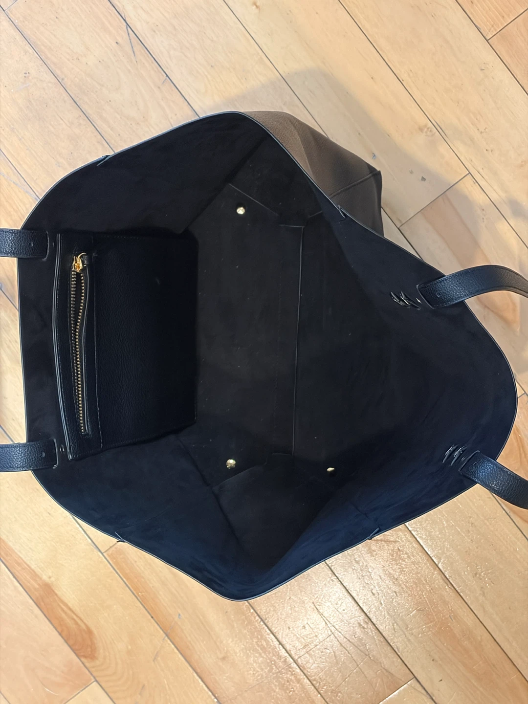 LOVE & LORE Black Faux Leather Tote Bag - photo 5
