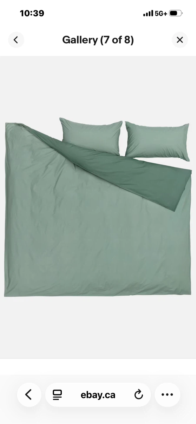 Duvet Cover Pillowcase Set Green (Queen/full double) - photo 3