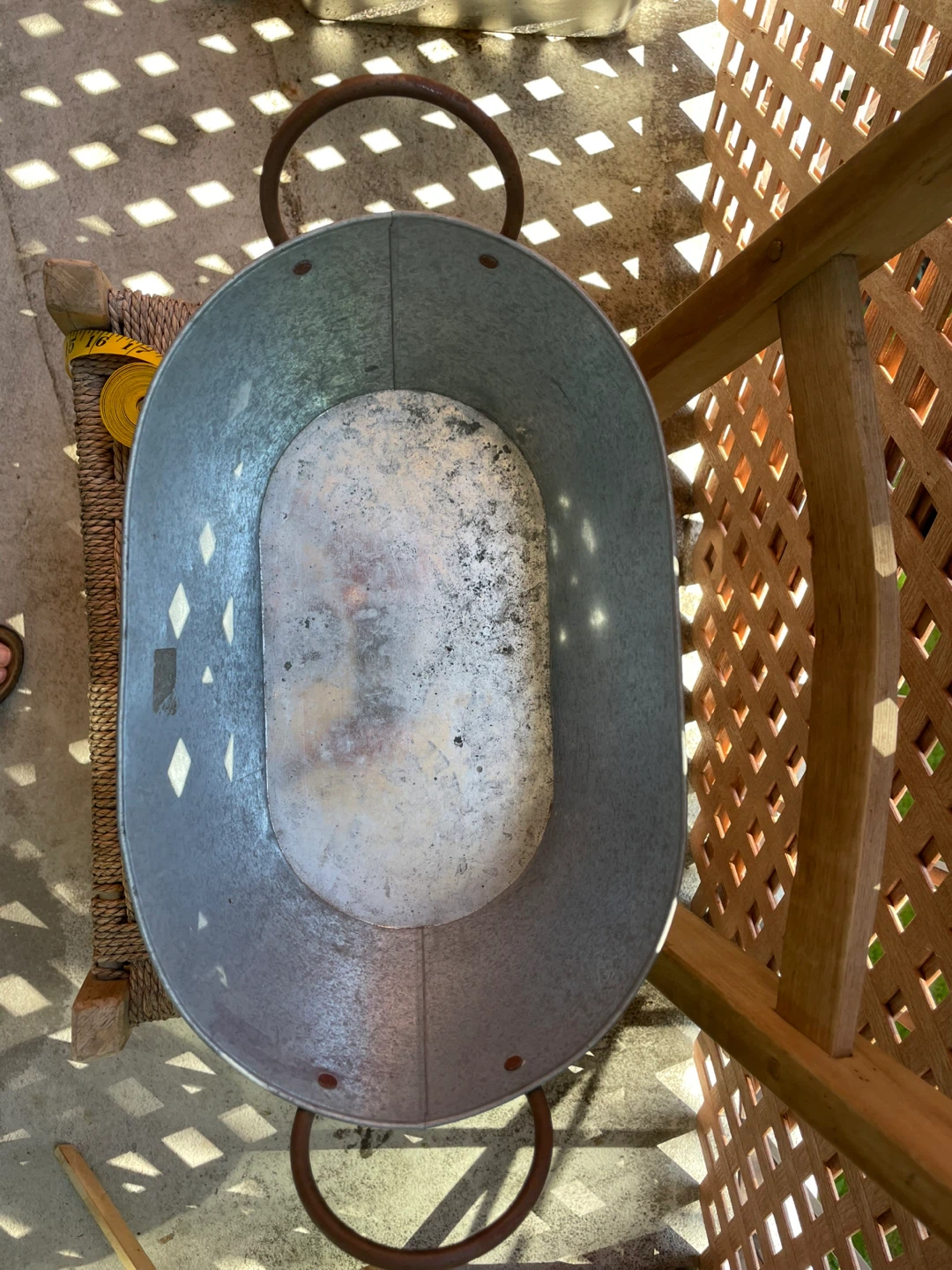 Decorative Galvanized Oval Planter with Bee Design - photo 2