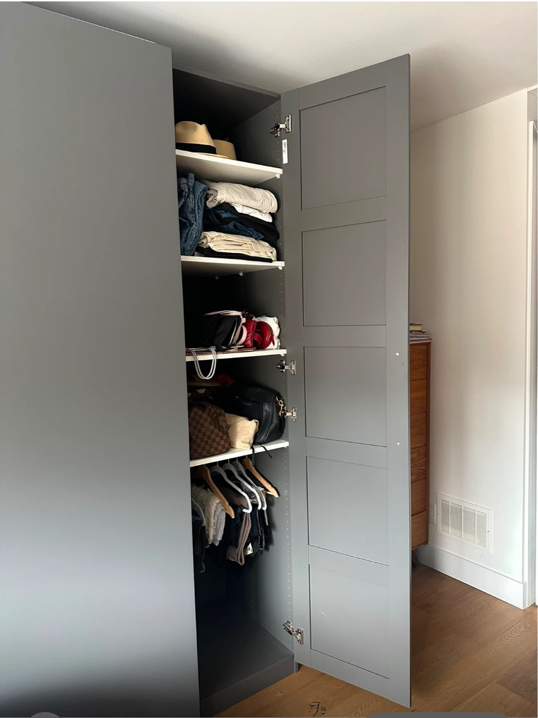 Grey Wardrobe with Sliding Doors - photo 2