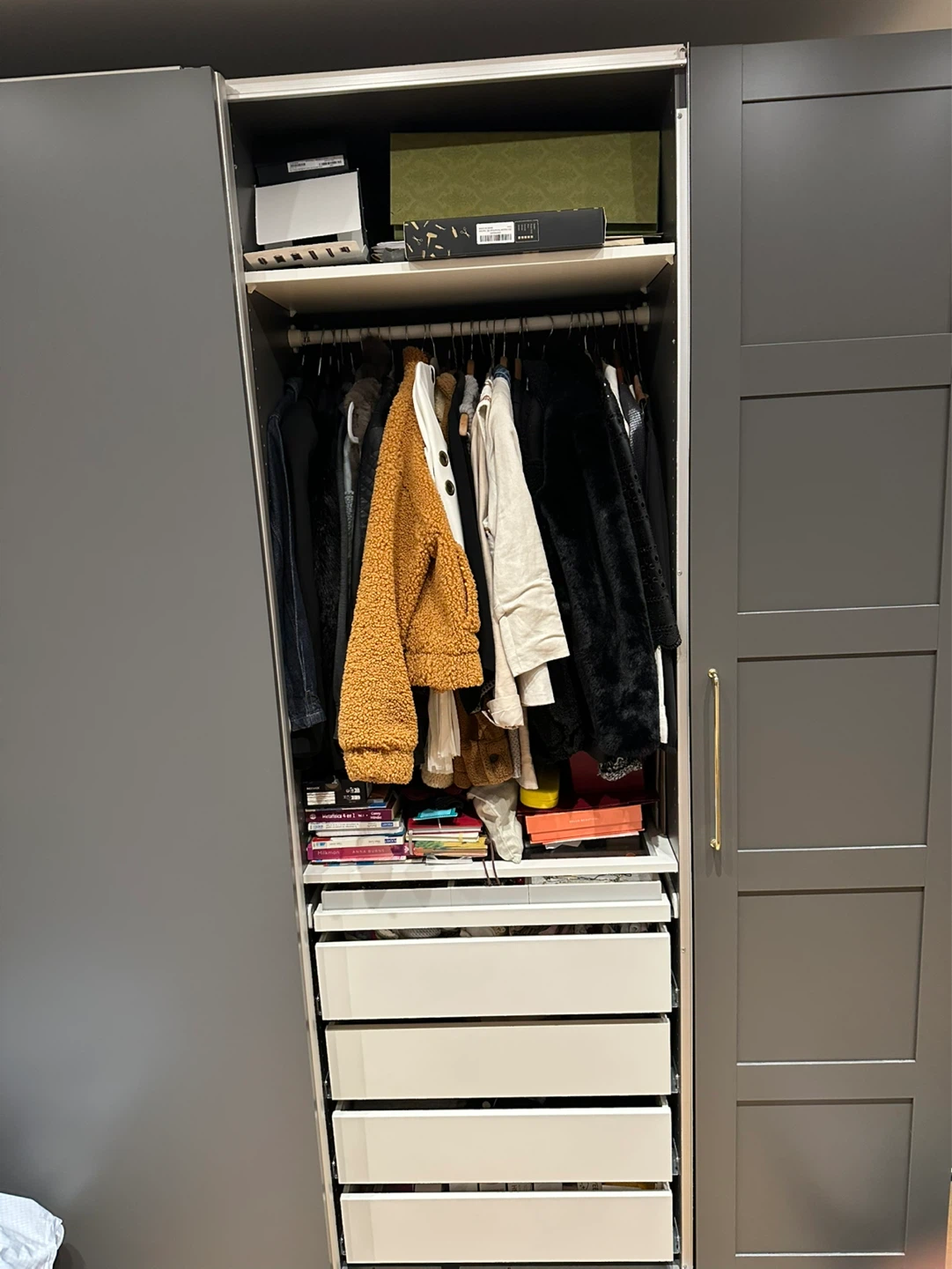 Grey Wardrobe with Sliding Doors - photo 3