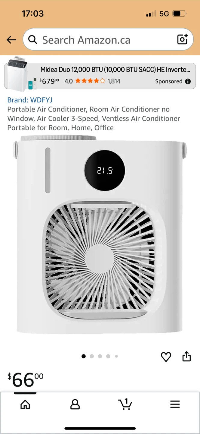 Used Portable Mini Air Fan