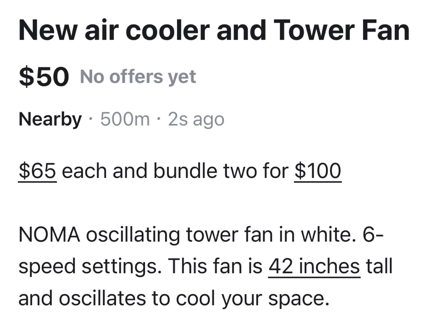 New air cooler and Tower Fan - photo 2