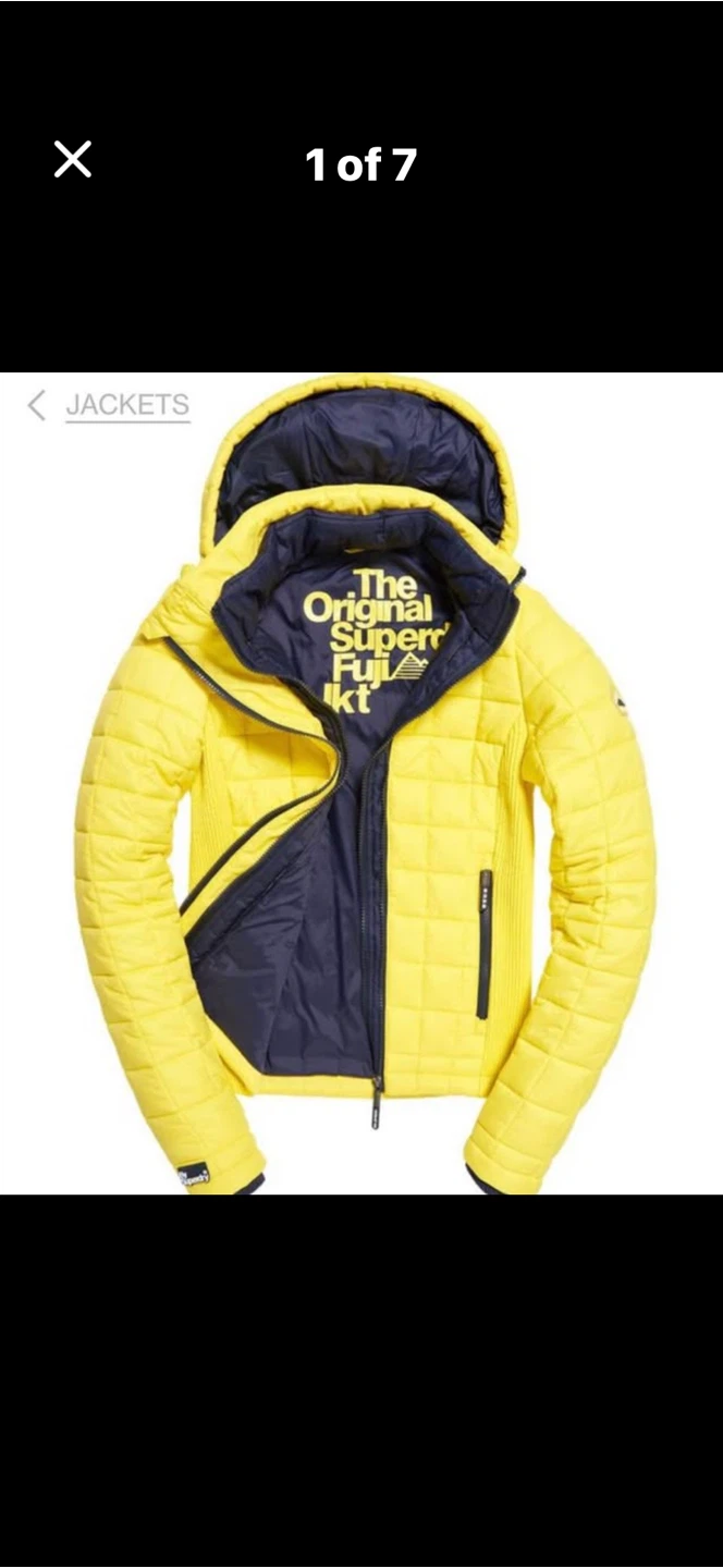 Superdry Yellow Puffer Jacket