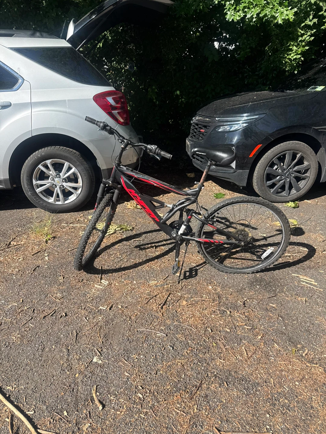 Black and Red Mountain Bike