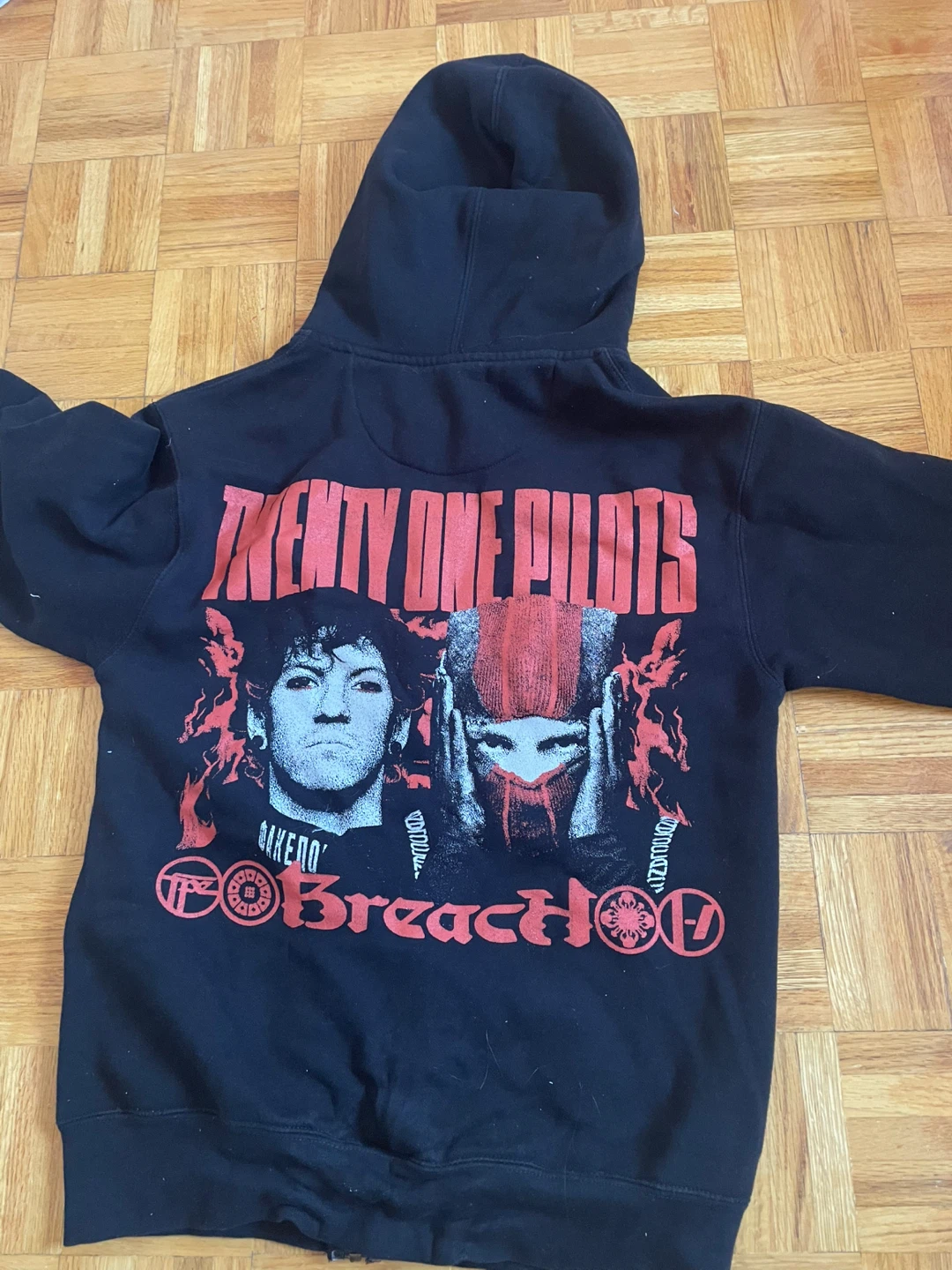 Twenty One Pilots "Breach" Black Zip-Up Hoodie