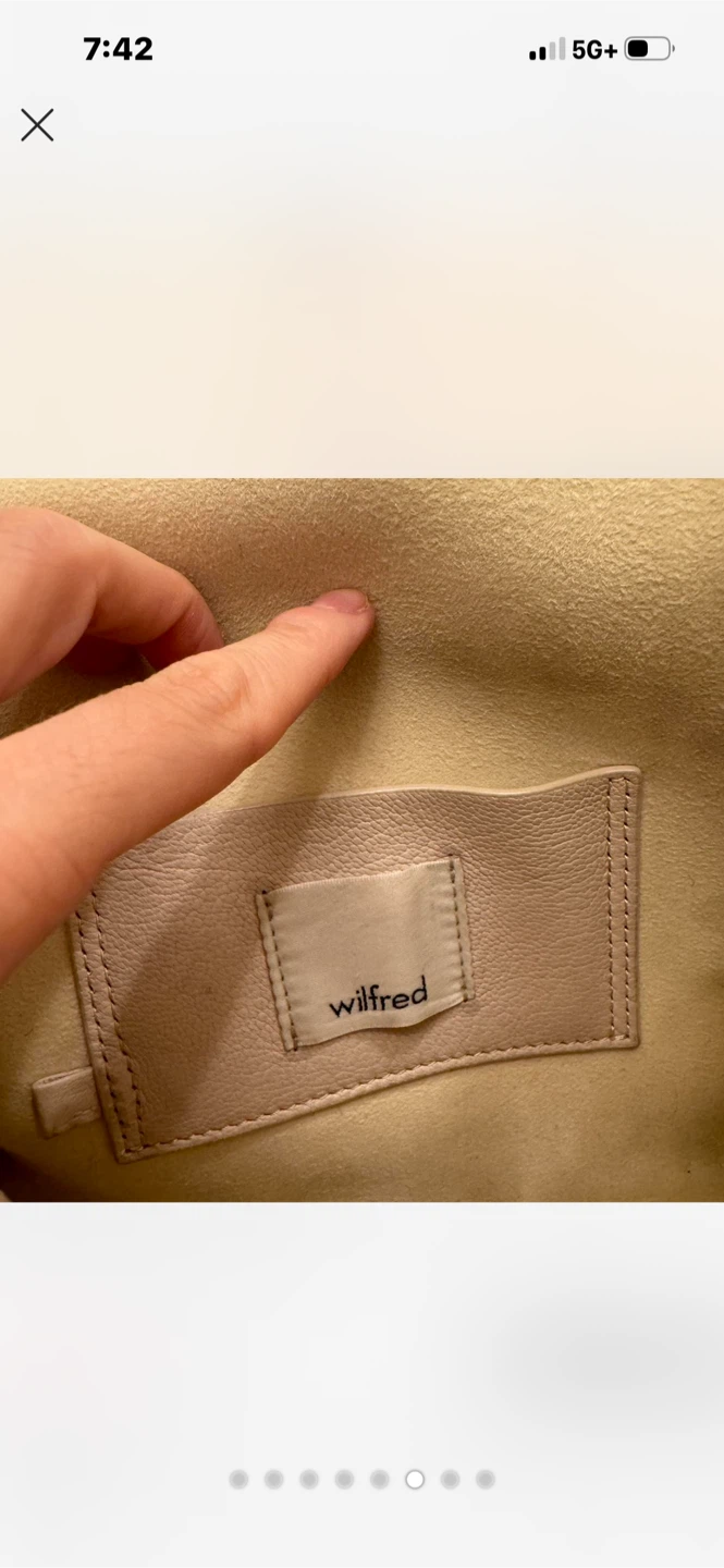Aritzia Wilfred Leather Crossbody Bag - Beige - photo 3