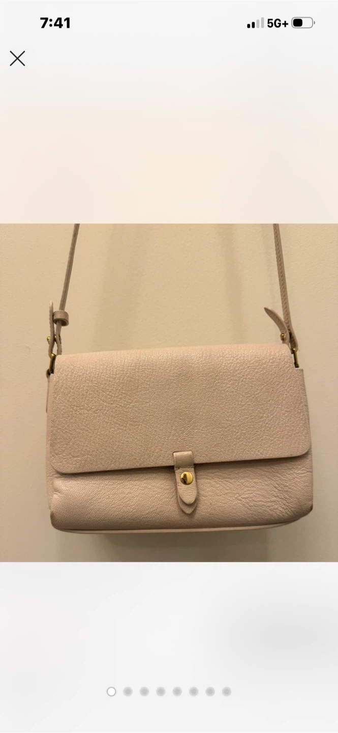 Aritzia Wilfred Leather Crossbody Bag - Beige