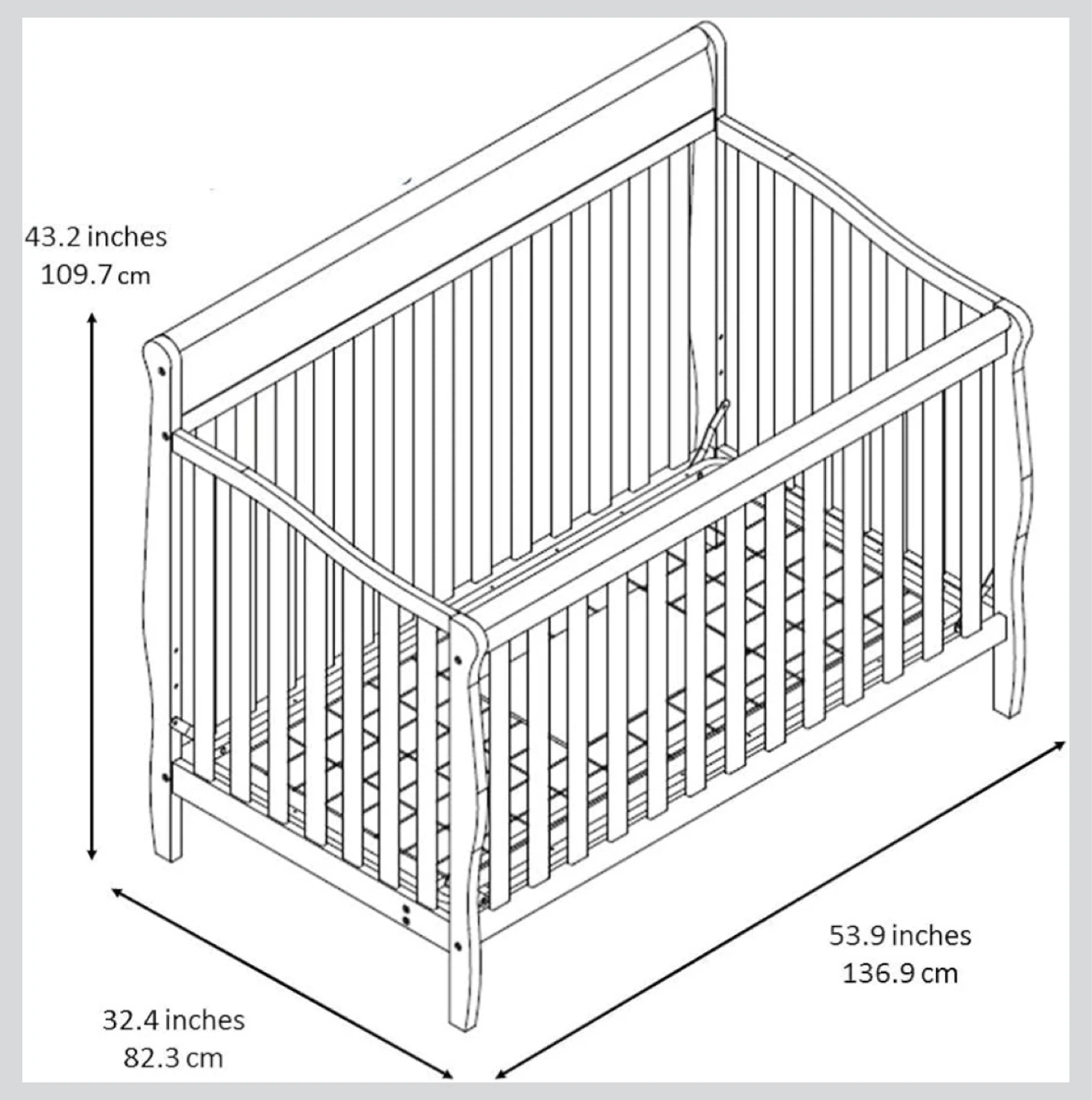 Graco Stanton 4 in 1 Convertible Crib - Black - photo 5