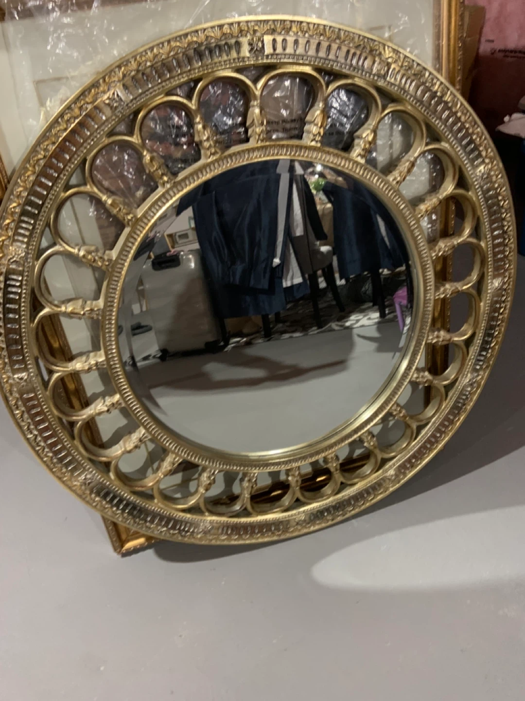 Ornate Gold Decorative Mirror 36 inc