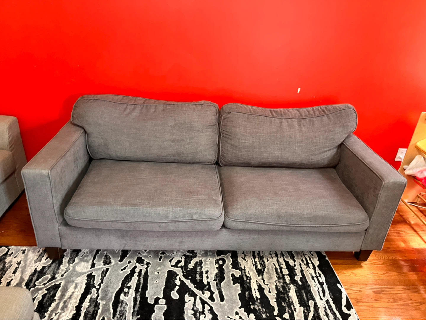 Grey 2-seater sofa - photo 3