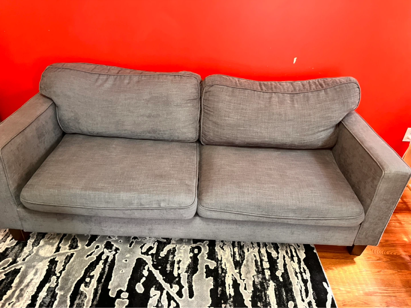 Grey 2-seater sofa - photo 2