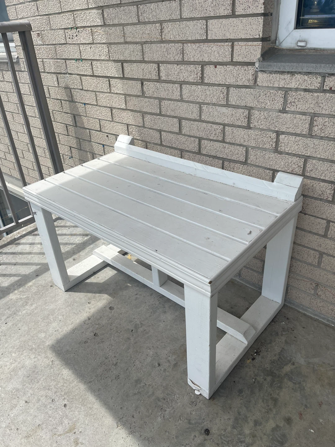 White Wooden Bench