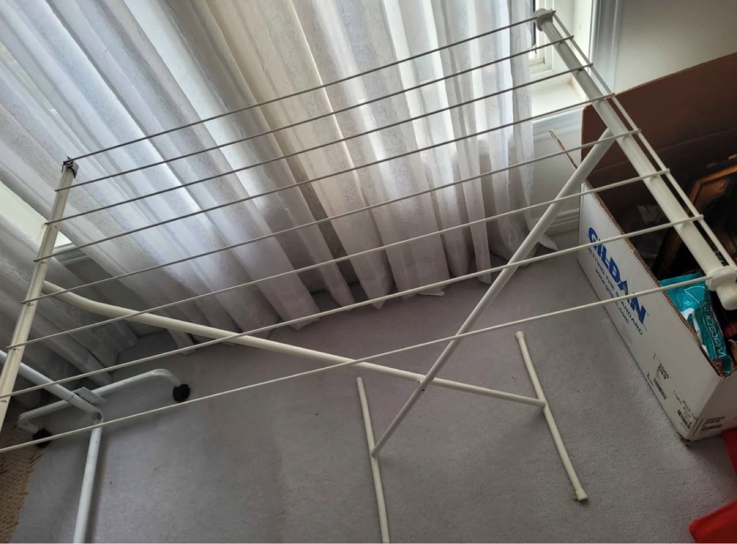 White Folding Clothes Drying Rack