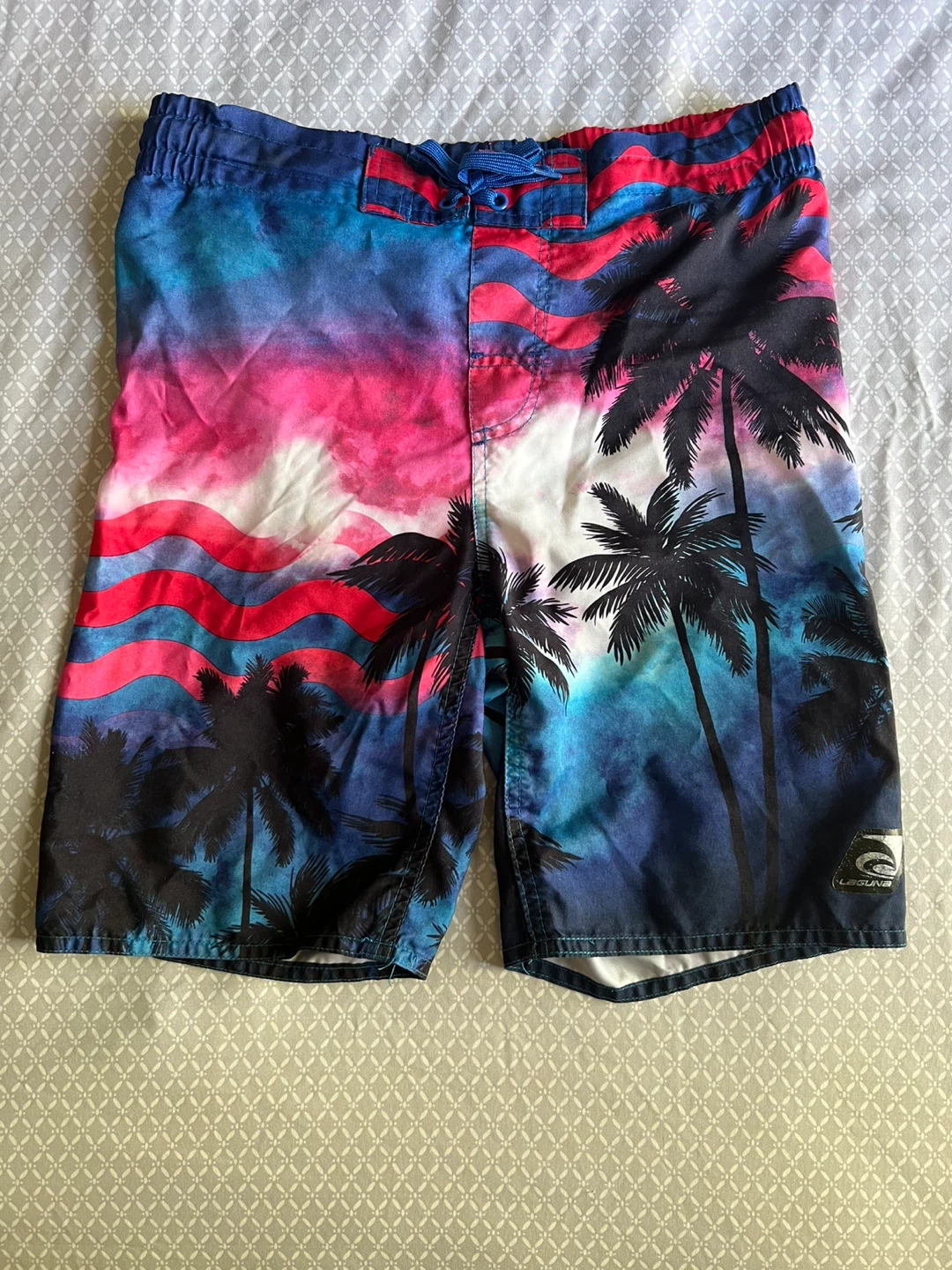 Laguna Swim Trunks Men's Size Medium Palm Tree Print