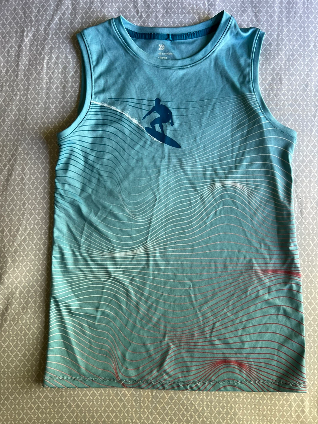 All in Motion Blue Surfer Tank Top L (12/14)