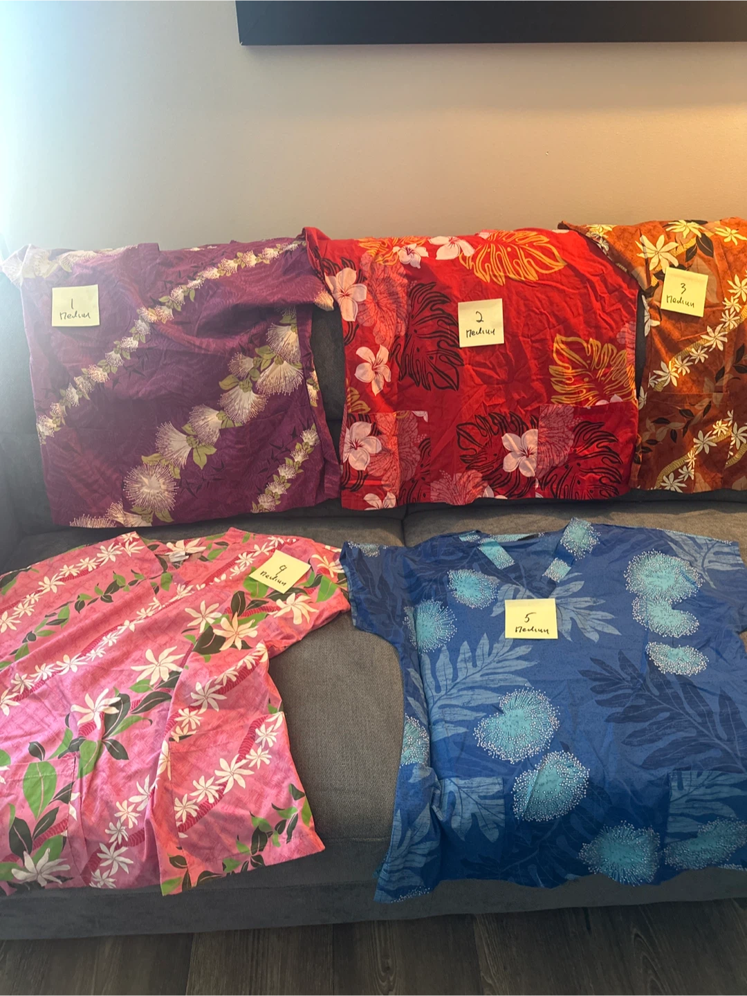 Lot of 5 Hawaiian Print Tops