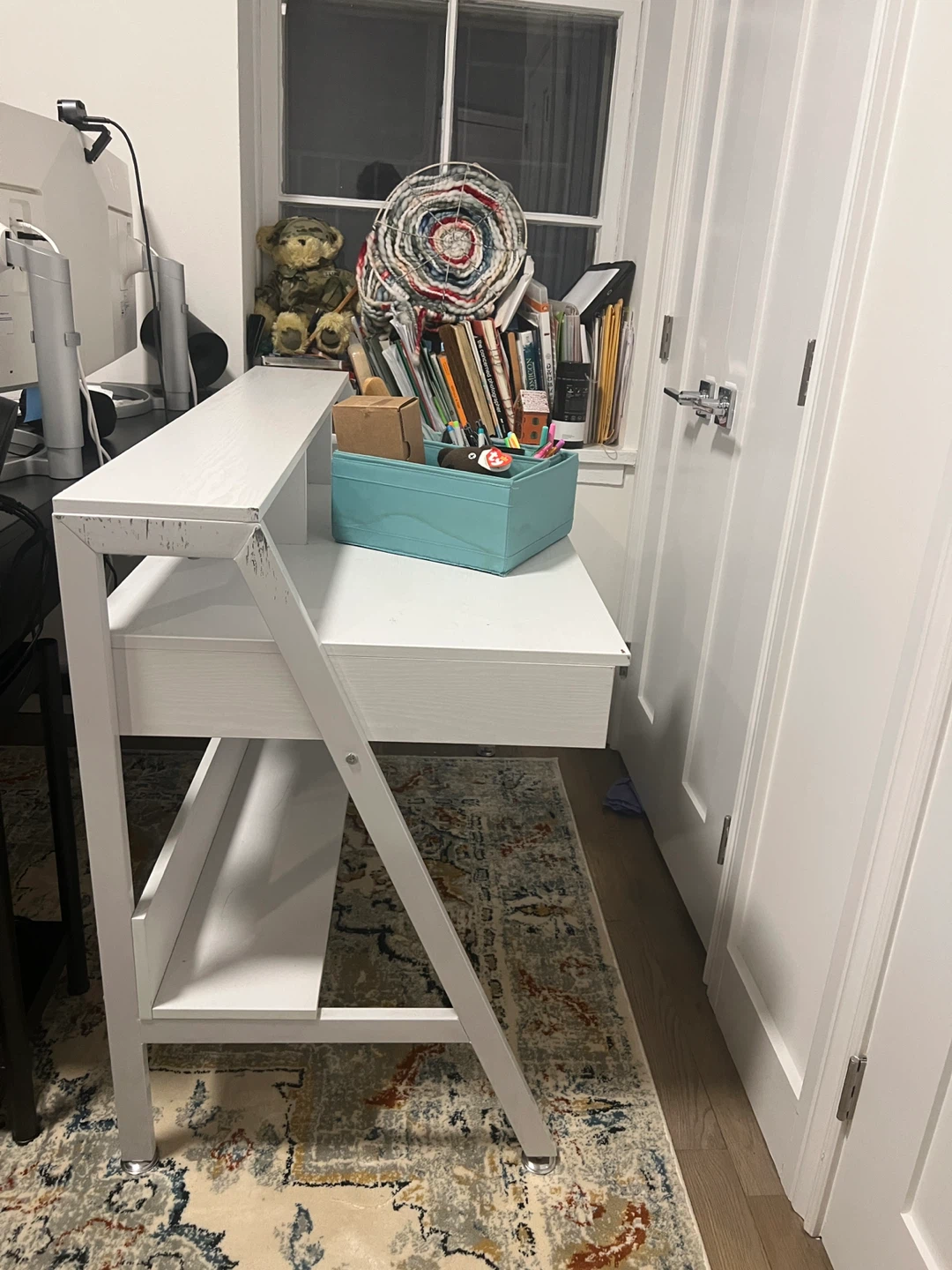 DESIGNSSCAPE3D Computer Desk with Drawers and Shelf - White - photo 2