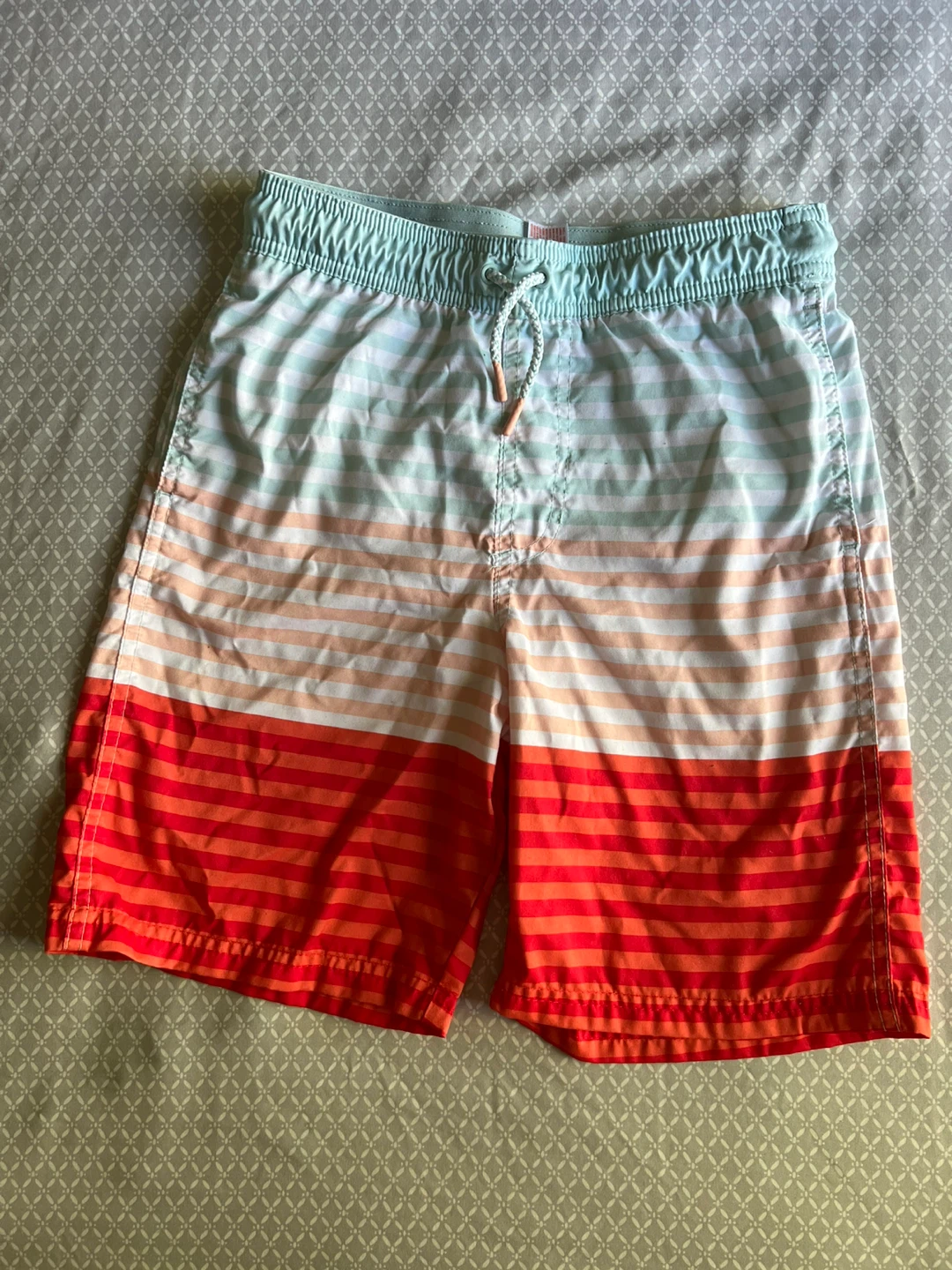 Cat & Jack Striped Swim Trunks Size L (12/14)