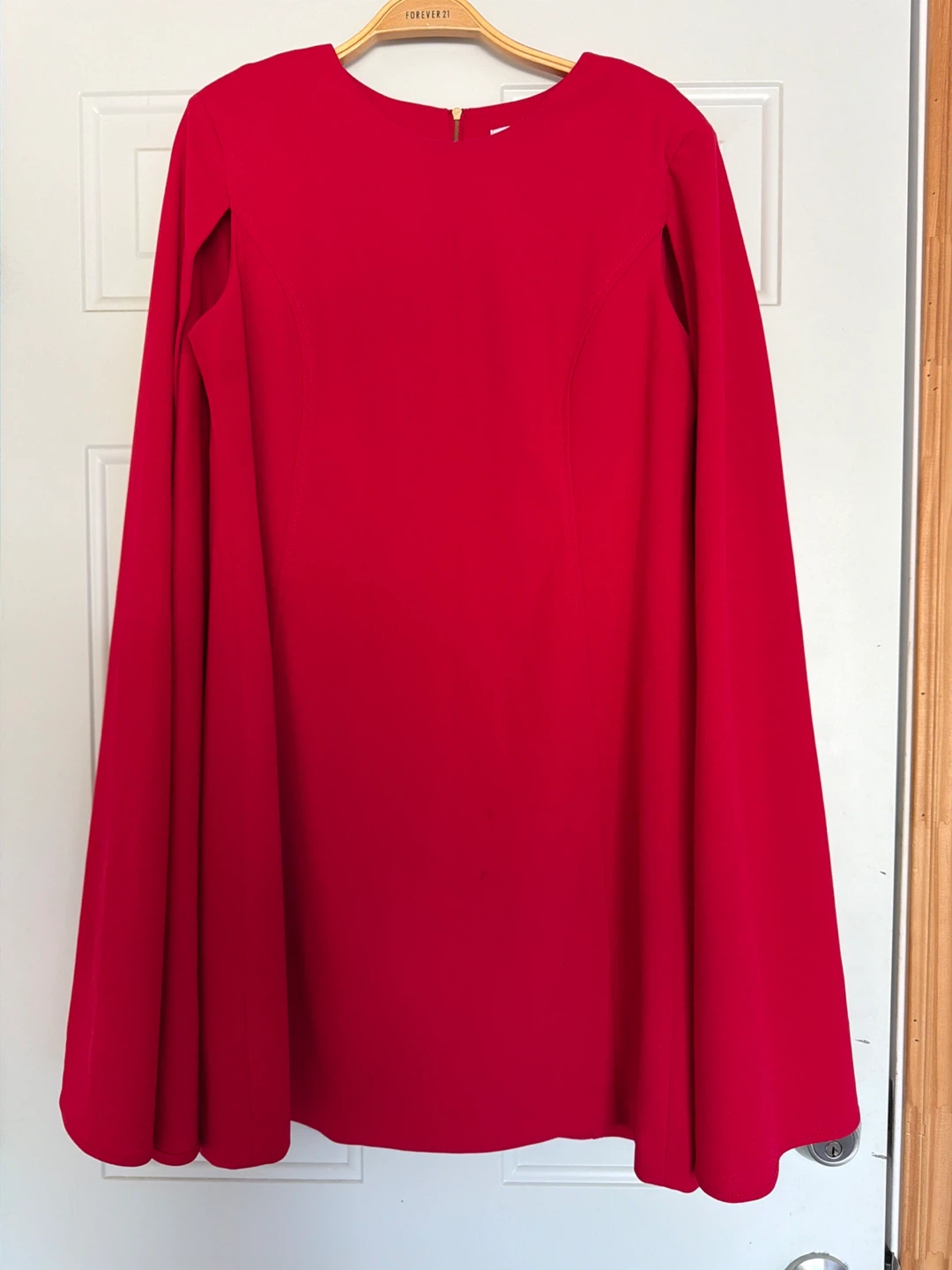 Calvin Klein Red Cape Dress Size 12